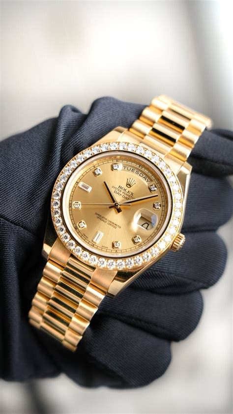 rolex oyster perpetual day-date ii 41mm 18kt yellow gold|rolex day date president 40mm.